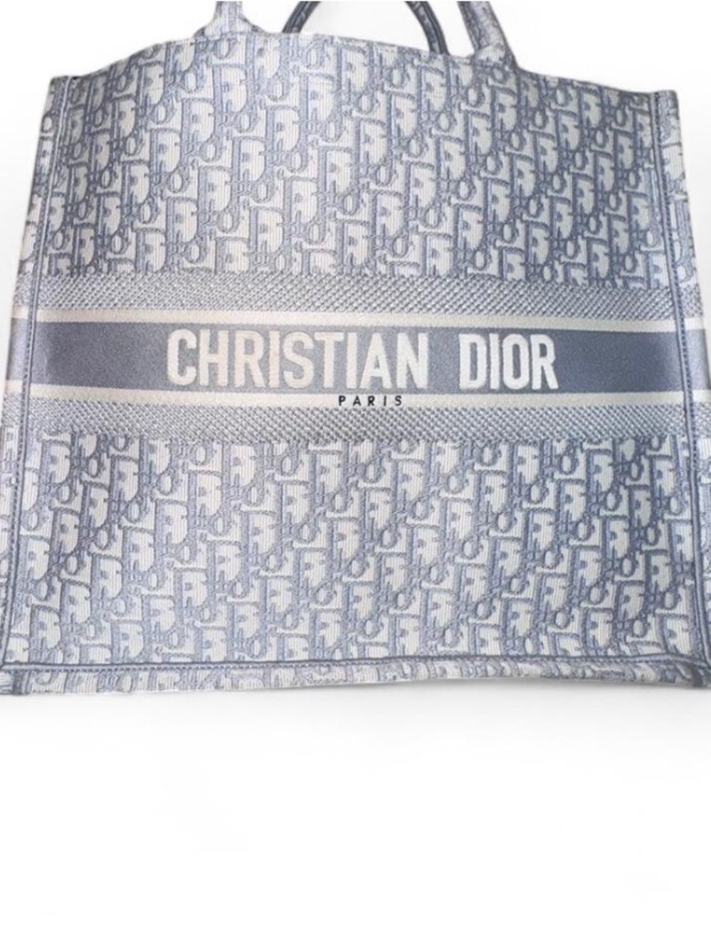 Gray Oblique Jacquard Tote